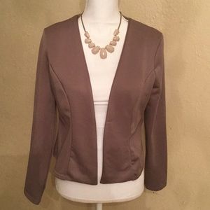 Chic Taupe Stretchy Blazer